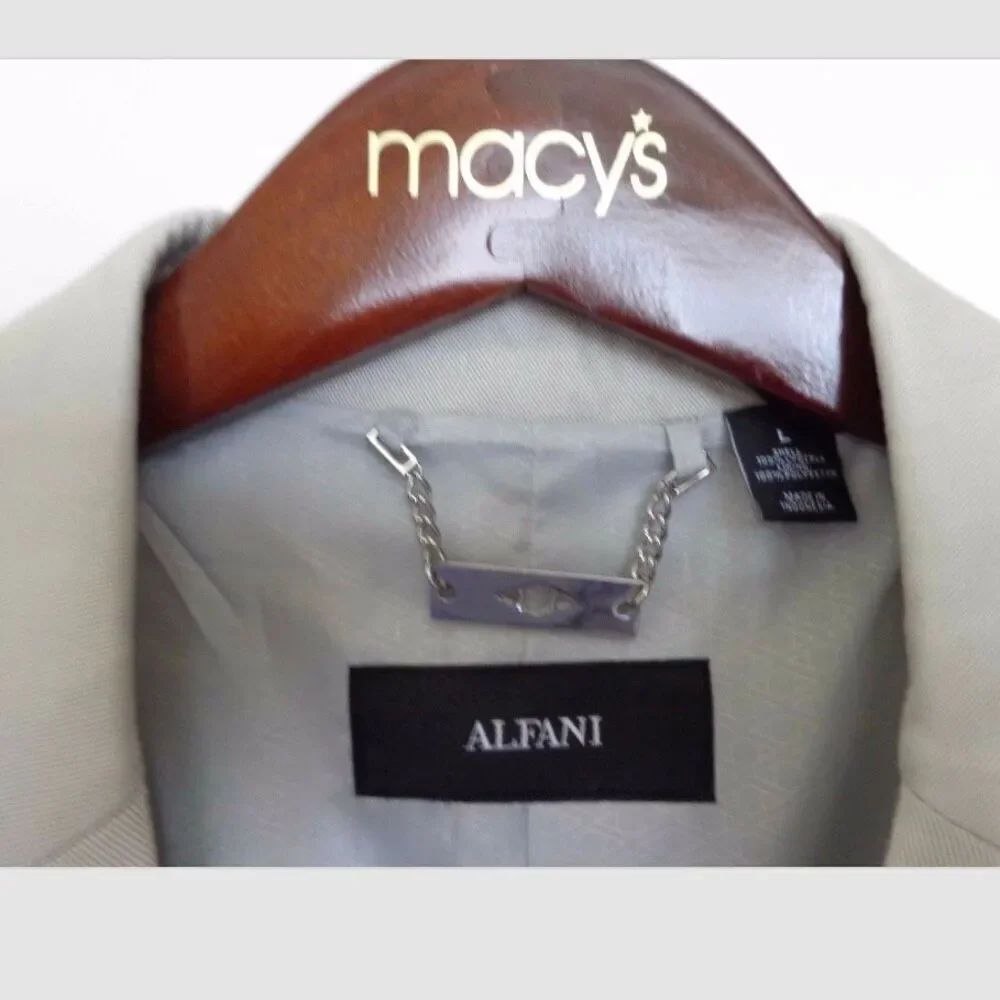 NWT Gorgeous $171.00 Retail ALFANI Grey XL Men Capsule Twill Sport Coat Jacket - Picture 2 of 16